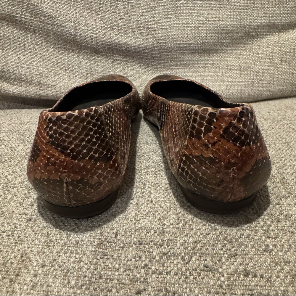 Stuart Weitzman Python Embossed Leather Ballet Fl… - image 11